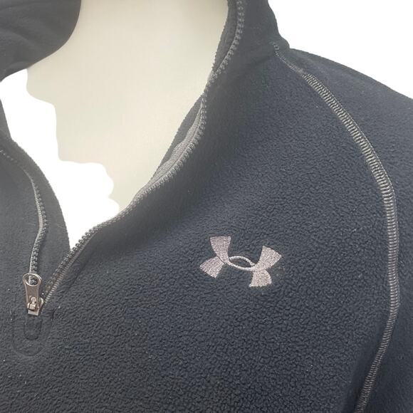 Under Amour Mens Large 100% Polyester Long Sleeve Quarter Zip Pullover Jacket - Picture 2 of 5